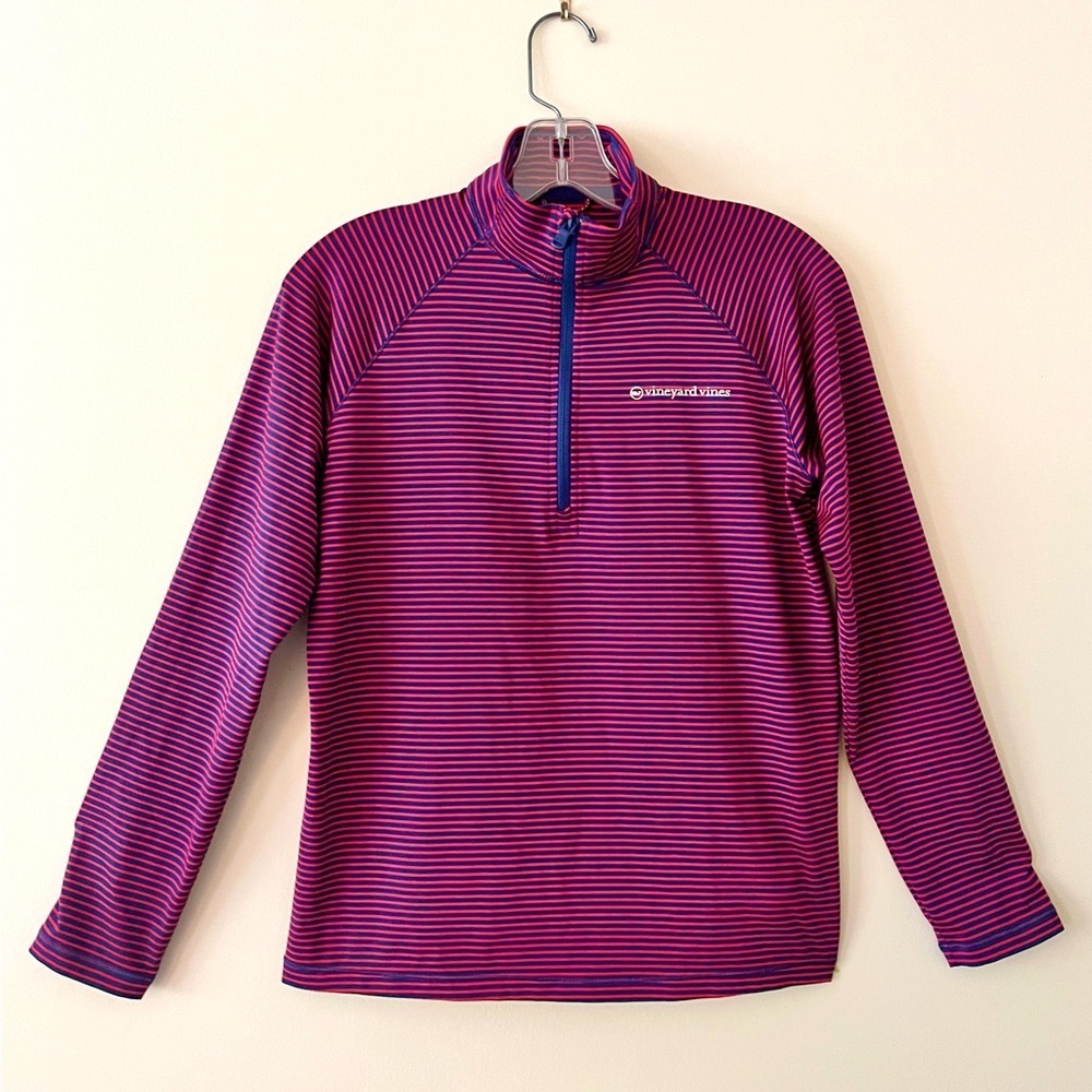 Boys L Vineyard Vines Sankaty Quarter Zip EUC